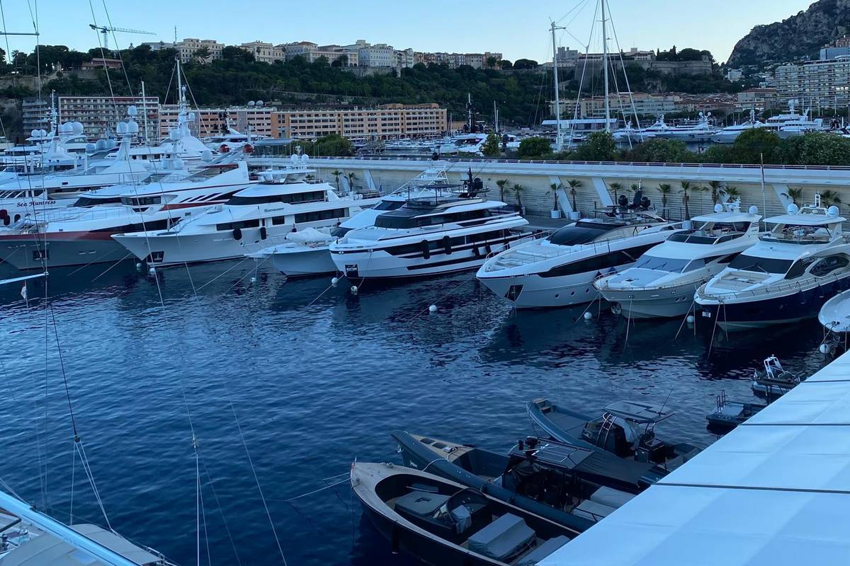Port Hercule seen from the Roadstead office on Quai Antoine 1er, Monaco